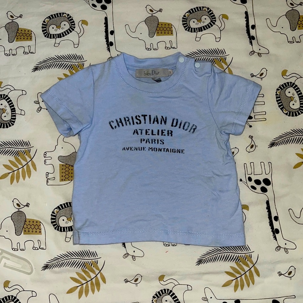 'CHRISTIAN DIOR ATELIER' T-SHIRT
SOFT BLUE COTTON JERSEY